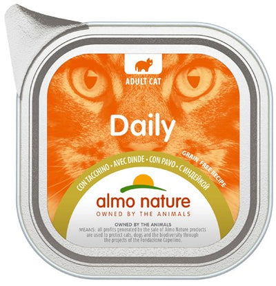 Almo Nature Daily Vaschetta gusto Tacchino Gatti Adulti 100gr
