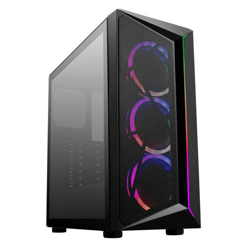 Cooler Master CMP 510 Midi Tower Nero (Cooler Master CMP 510 Gaming Case w/ Glass Side, ATX, 3x ARGB Fans, ARGB Strip, Mesh Front, Breathable PSU Shroud, Black)