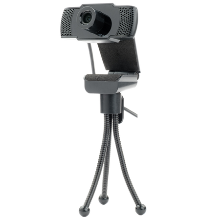 Webcam con Microfono W300 - Full HD- 30FPS- USB- treppiede