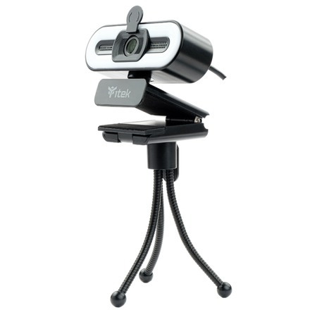 Webcam con Microfono W401L - Full HD- 30FPS- Luce LED 3 mode- USB- treppiede