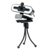 Webcam con Microfono W401L - Full HD- 30FPS- Luce LED 3 mode- USB- treppiede