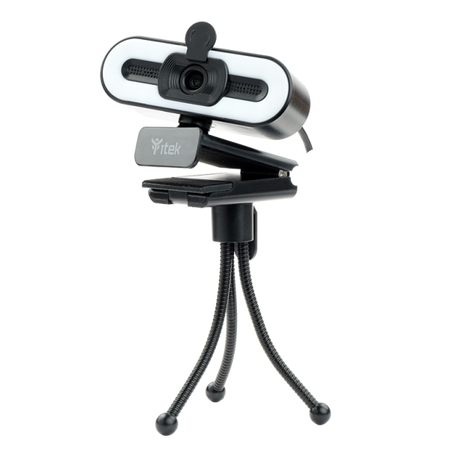Webcam con Microfono W401L - Full HD- 30FPS- Luce LED 3 mode- USB- treppiede