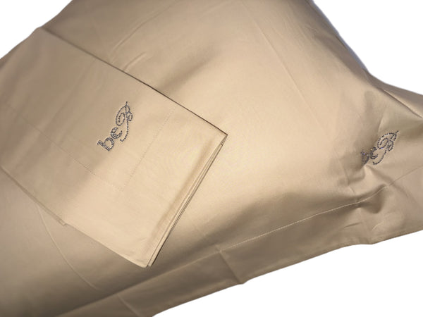 Lenzuola Be Blumarine "Luce" – In Pregiato Percalle di Cotone con Logo in Cristalli