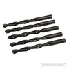 Punte trapano Jobber HSS-R in acciaio forgiato 4341 per metalli Silverline 5 pezzi