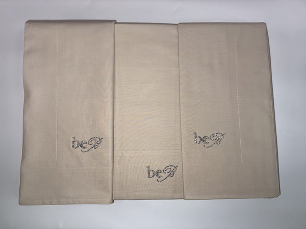 Lenzuola Be Blumarine "Luce" – In Pregiato Percalle di Cotone con Logo in Cristalli