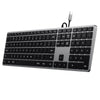 Satechi Slim W3 tastiera Universale USB QWERTY Inglese Alluminio, Nero (Satechi Slim W3 - tastatur)
