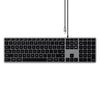 Satechi Slim W3 tastiera Universale USB QWERTY Inglese Alluminio, Nero (Satechi Slim W3 - tastatur)