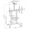 Supporto da Pavimento per TV da 70'' a 120'' Bianco