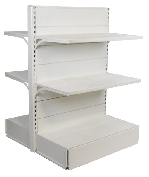 Scaffalatura metallica da negozio verniciata colore bianco cm. 100x50x140h