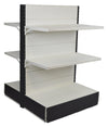 Scaffalatura per negozio colore nero ghisa e bianco in metallo cm. 100x50x140h