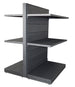 Scaffale per arredo negozi in metallo verniciato nero ghisa cm. 100x50x140h