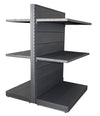 Scaffale per arredo negozi in metallo verniciato nero ghisa cm. 100x50x140h