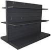 Scaffale per arredo negozi in metallo verniciato nero ghisa cm. 100x50x140h