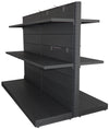 Scaffale per arredo negozi in metallo verniciato nero ghisa cm. 100x50x140h