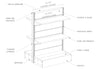 Scaffalatura metallica da negozio zincata cm. 100x50x140h
