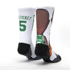 Calza unisex Scrimmage basket Big Ticket White