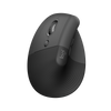 Logitech Lift for Business (Logitech Lift for Business - Mouse verticale - ergonomico - per mancini - 6 pulsanti - senza fili - Bluetooth, 2.4 GHz - ricevitore USB Logitech Logi Bolt - grafite)
