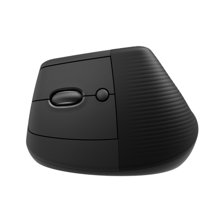 Logitech Lift for Business (Logitech Lift for Business - Mouse verticale - ergonomico - per mancini - 6 pulsanti - senza fili - Bluetooth, 2.4 GHz - ricevitore USB Logitech Logi Bolt - grafite)
