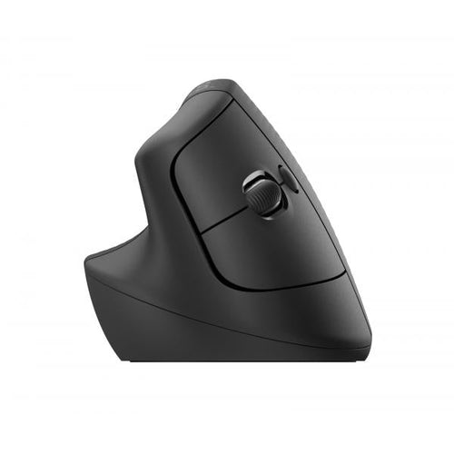 Logitech Lift for Business (Logitech Lift for Business - Mouse verticale - ergonomico - per mancini - 6 pulsanti - senza fili - Bluetooth, 2.4 GHz - ricevitore USB Logitech Logi Bolt - grafite)