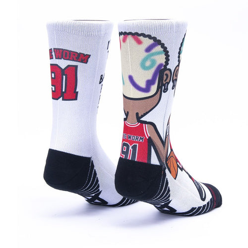 Calzini Stampati Scrimmage unisex basket The Worm White