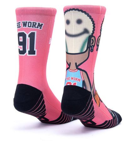 Calzini Stampati Scrimmage unisex basket The Worm Pink