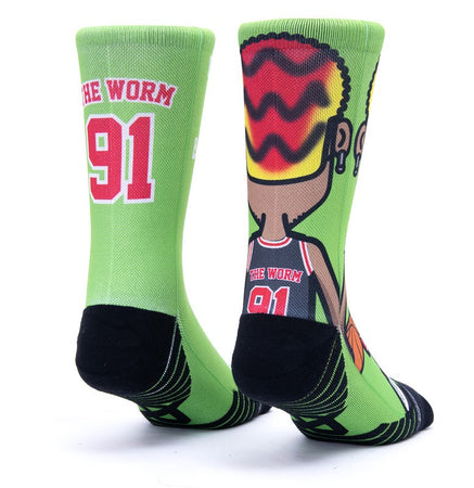 Calzini Scrimmage Stampa unisex basket The Worm Green