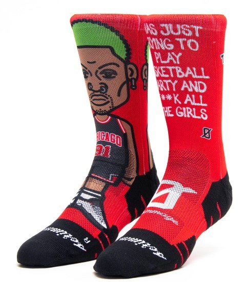 Calzini unisex Scrimmage Stampa  basket The Worm Red