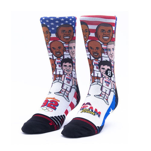 Calzini unisex Scrimmage Stampa basket Dream Team White