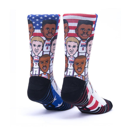 Calzini unisex Scrimmage Stampa basket Dream Team White