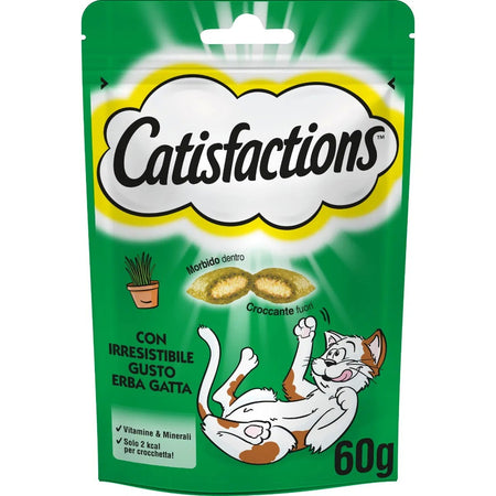 Catisfactions Snack per Gatti gusto Erba Gatta 60gr