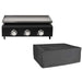Piastra a gas - COOKING BOX - CUENCA - 3 fuochi con coperchio - 65 X 50 X 23 cm - Nero