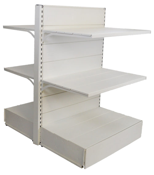 Scaffalatura metallica per arredamento negozi colore bianco cm. 100x60x140h