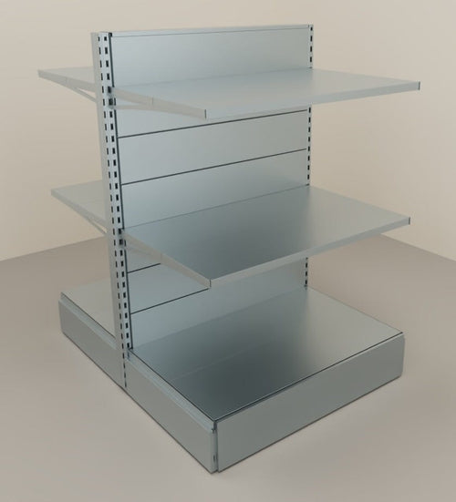 Scaffalatura metallica zincata per arredamento negozi cm. 100x60x140h