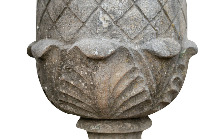 Biscottini Pigna Statua Ornamento in Pietra Biscottini 25x50 Arredo Giardino Esterno