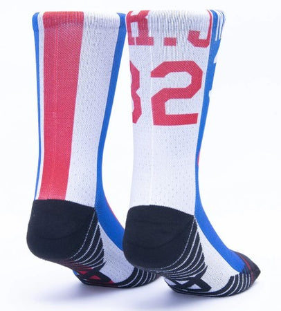 Calzini Scrimmage unisex basket Jersey DrJ Sky blue-Whate