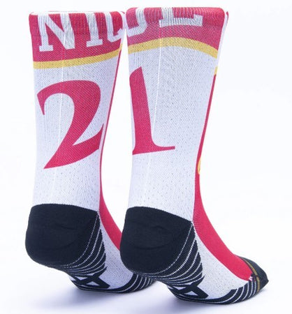 Calzini Scrimmage unisex basket Jersey Dominique Red-White