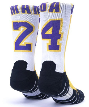 Calzini unisex Scrimmage basket Jersey Mamba White