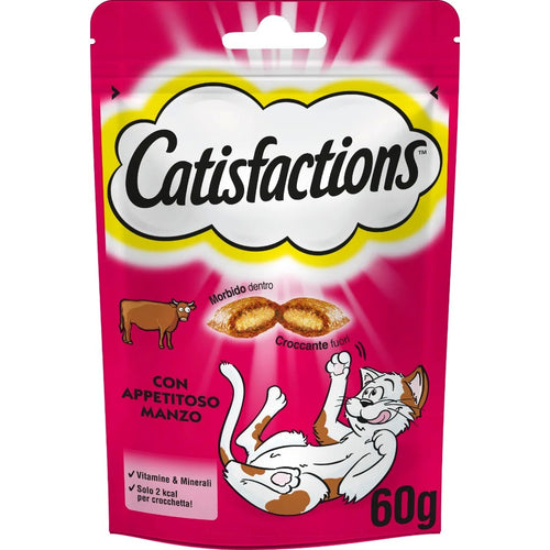 Catisfactions Snack per Gatti gusto Manzo 60gr