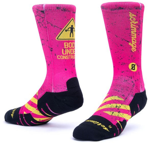 Calzini unisex Scrimmage Fitness under construction Fuxia