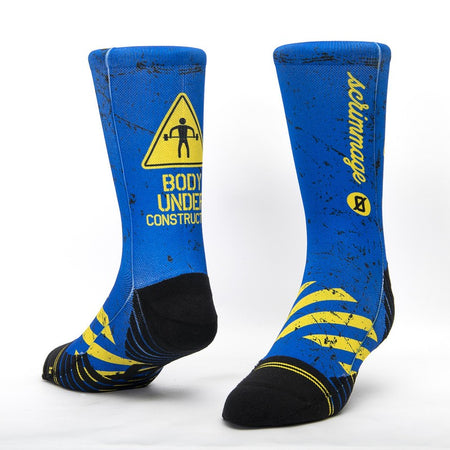 Calzini unisex Scrimmage Fitness under construction Blau