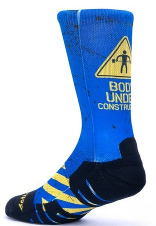 Calzini unisex Scrimmage Fitness under construction Blau