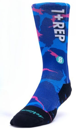 Calzini unisex Scrimmage Fitness No pain no gain Blau