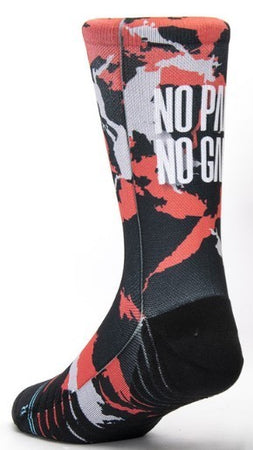 Calzini unisex Scrimmage Fitness No pain no gain Black