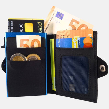 Sei G portacarte safe magnetic royal con custodia in pelle nera