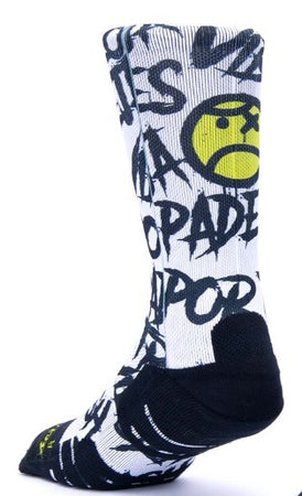 Calzini unisex Scrimmage Angry Ball calze da Padel White