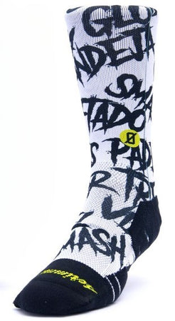 Calzini unisex Scrimmage Angry Ball calze da Padel White