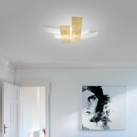 Plafoniera moderna Gea Luce LARA PM E27 LED vetro lampada soffitto