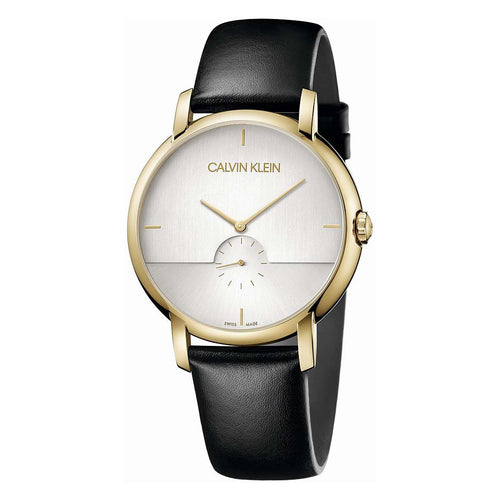 Orologio CK CALVIN KLEIN uomo Established pelle nero / bianco