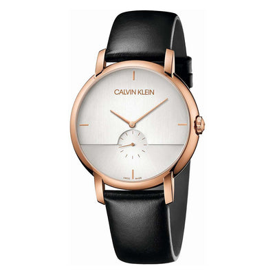 Orologio CK CALVIN KLEIN uomo Established pelle nero / bianco