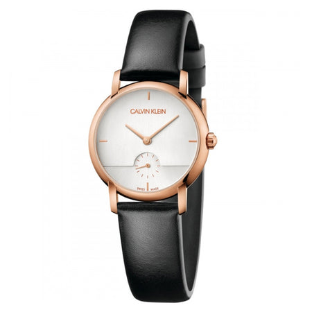 Orologio CK CALVIN KLEIN donna Established pelle nero / bianco